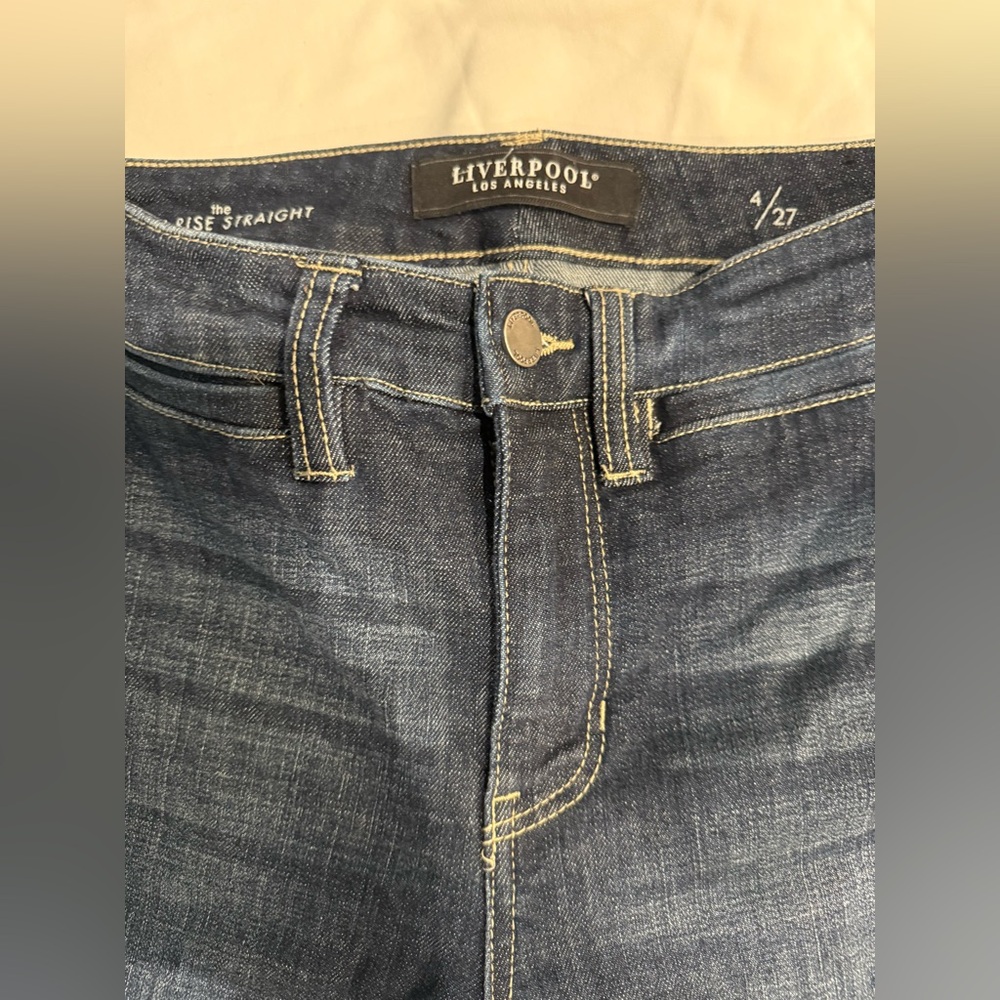 Liverpool Dark Straight Jeans - Picture 7 of 9